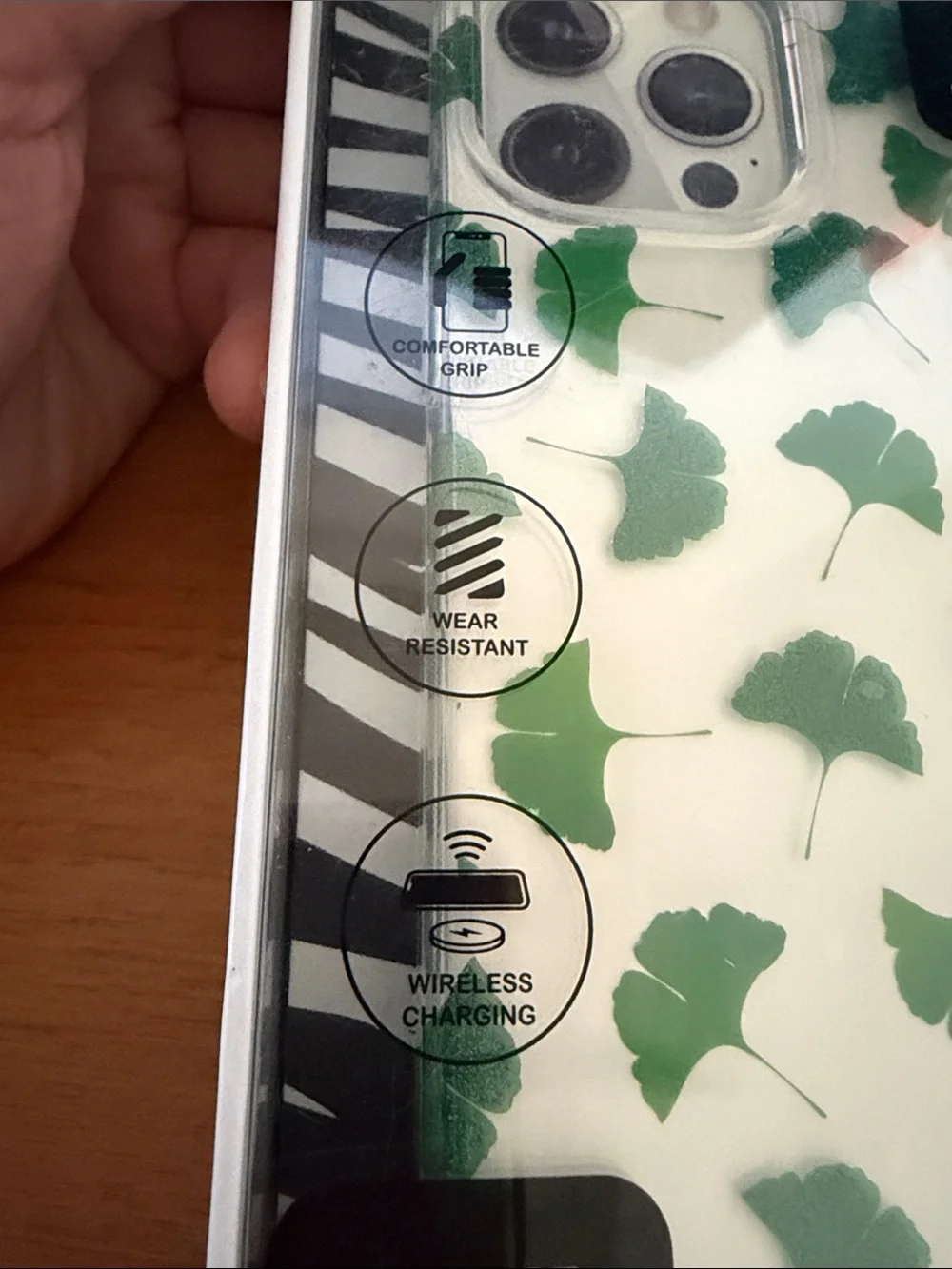 Green Leaf Pattern Protective Phone Case for iPhone 12/12 pro 6.1”